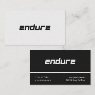 Carte De Visite Minimaliste Moderne Noir et Blanc