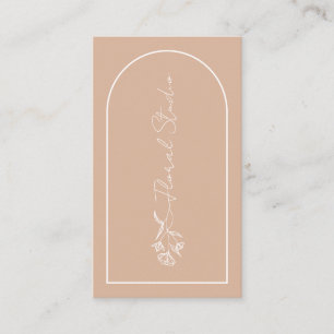Carte De Visite Minimaliste Moderne Pink Blush Arch Florist Code Q