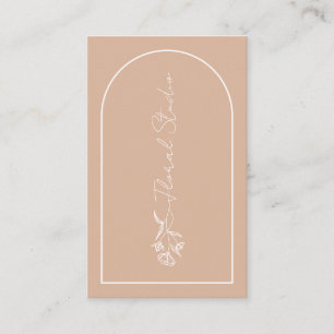 Carte De Visite Minimaliste Moderne Pink Blush Arch Florist Code Q