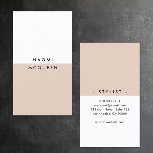 Carte De Visite Minimaliste moderne Premium Noir et Blush simple