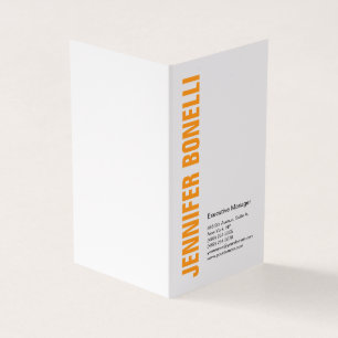 Carte De Visite Minimaliste moderne professionnel audacieux orange