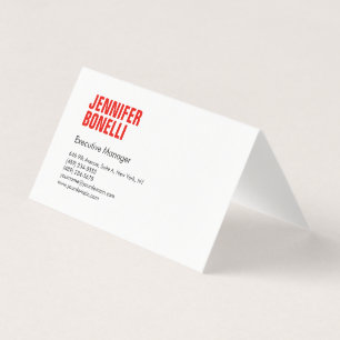 Carte De Visite Minimaliste moderne professionnel audacieux rouge