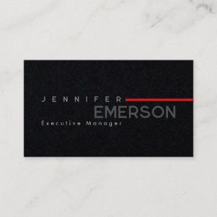 Carte De Visite Minimaliste moderne professionnel de luxe noir