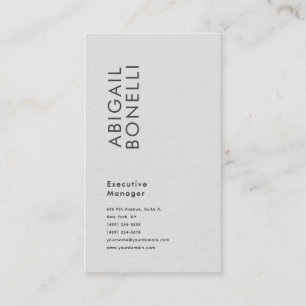 Carte De Visite Minimaliste moderne professionnel gris uni