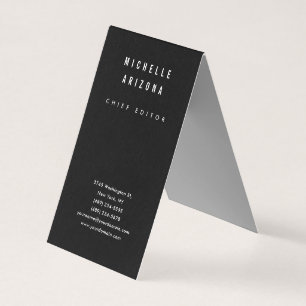 Carte De Visite Minimaliste Moderne Professionnel Noir & Blanc