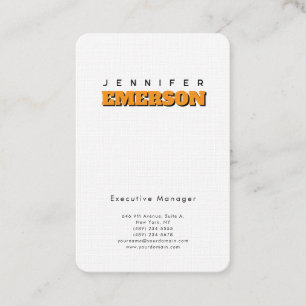 Carte De Visite Minimaliste moderne professionnel plain