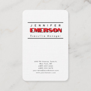 Carte De Visite Minimaliste moderne professionnel plain