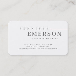 Carte De Visite Minimaliste moderne professionnel plain
