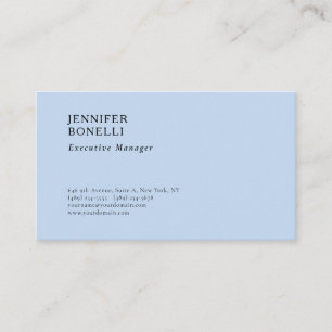 Carte De Visite Minimaliste moderne professionnel tendance bleu pâ