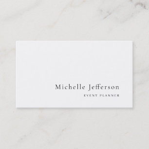 Carte De Visite Minimaliste Moderne Simple