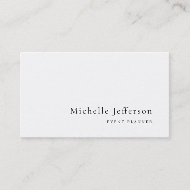 Carte De Visite Minimaliste Moderne Simple (Devant)