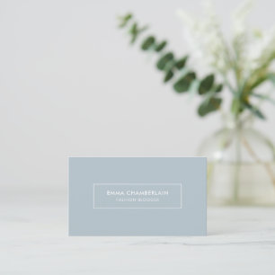 Carte De Visite Minimaliste Moderne Simple Boho Bleu