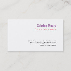 Carte De Visite Minimaliste Moderne Simple Professionnel