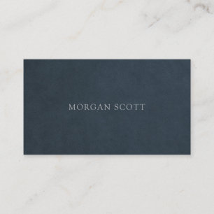 Carte De Visite Minimaliste Moderne Texture Daim Bleu