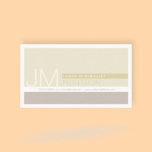 Carte De Visite Minimaliste Moderne   Tons Terre Taupe
