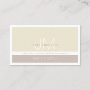 Carte De Visite Minimaliste Moderne   Tons Terre Taupe
