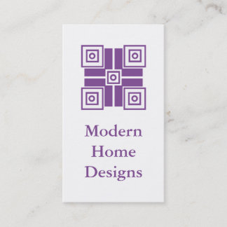 Carte de visite minimaliste moderne, violet