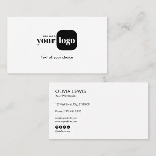 Carte De Visite Minimaliste Moderne Votre Logo