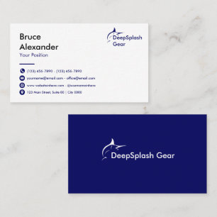 Carte De Visite Minimaliste Navy Blanc Professionnel Entreprise Pr