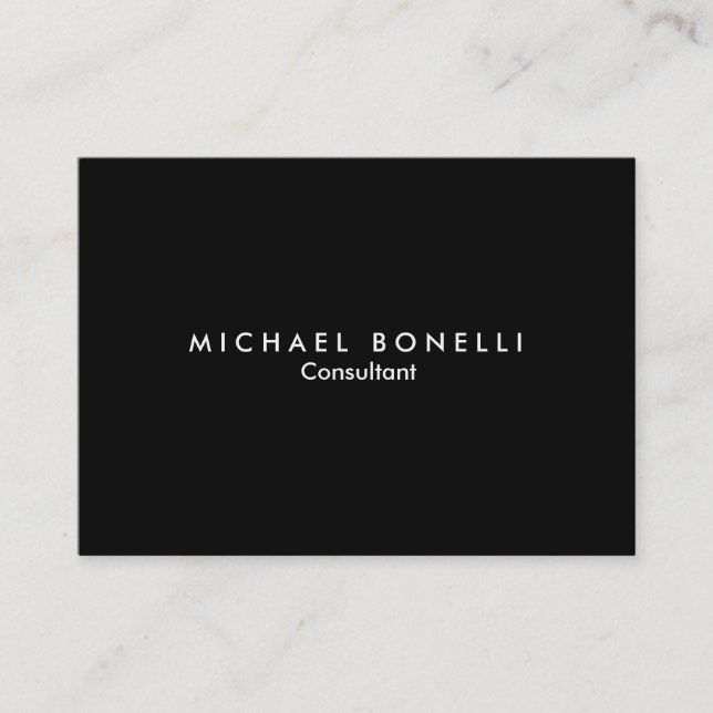 Carte de visite minimaliste noir blanc (Devant)