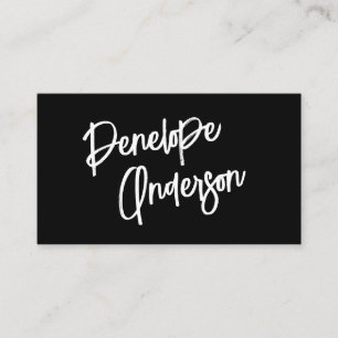 Carte De Visite Minimaliste noir & blanc Unique moderne tendance