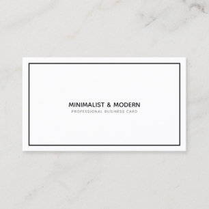 Carte De Visite minimaliste noir et blanc élégant professionnel