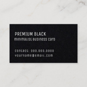 Carte De Visite minimaliste noir premium élégant