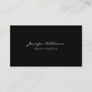 Carte De Visite Minimaliste Noir Uni