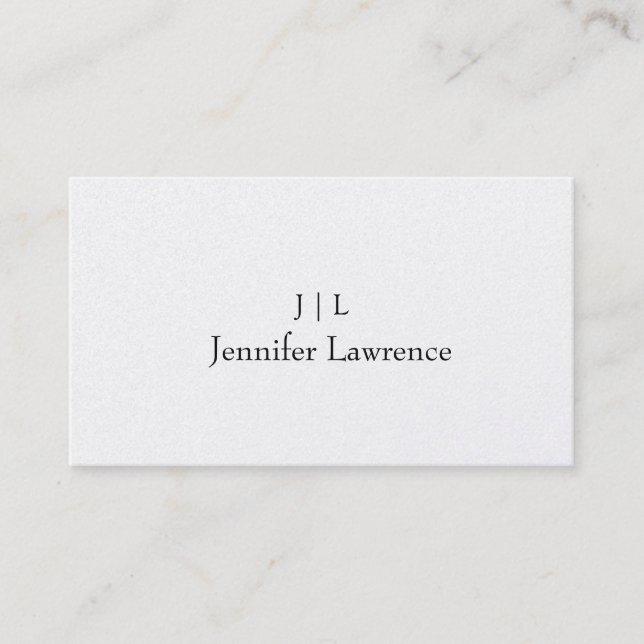 Carte de visite minimaliste personnalisable (Devant)