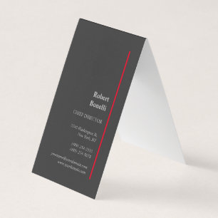 Carte De Visite Minimaliste Plain Moderne Premium Noir