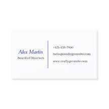 Carte de visite minimaliste pour professionnels