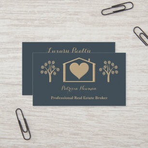 Carte de visite minimaliste Pro Real Estate Broker