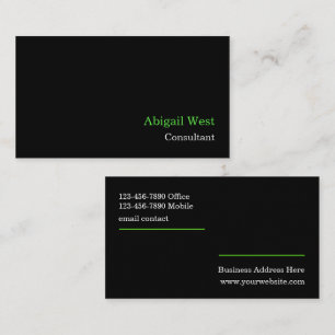 Carte De Visite Minimaliste professionnel à deux côtés