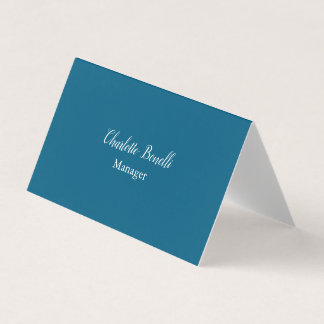 Carte De Visite Minimaliste professionnel bleu océan