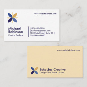 Carte De Visite Minimaliste Professionnel Élégant Floral Créatif