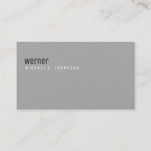 Carte De Visite minimaliste professionnel élégant simple gris