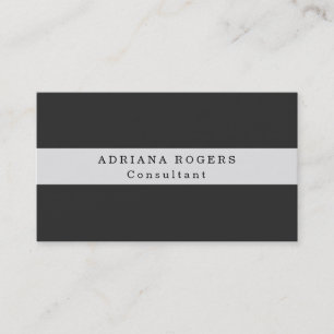 Carte De Visite Minimaliste Professionnel Gris Chubby