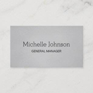 Carte De Visite Minimaliste Professionnel Gris Grain