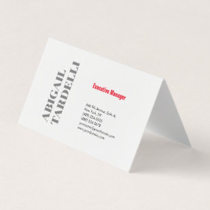 Carte De Visite Minimaliste professionnel moderne gras personnalis