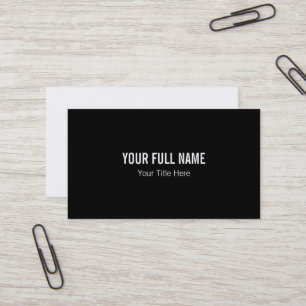 Carte De Visite Minimaliste professionnel noir et blanc