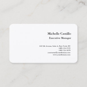 Carte De Visite Minimaliste professionnel Premium Silk Plain