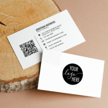 Minimaliste professionnelle logo société code QR