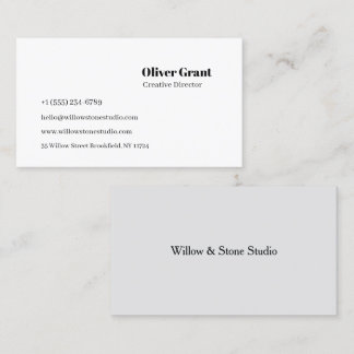 Carte de visite minimaliste propre