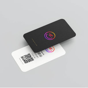 Carte De Visite Minimaliste Qr Code Social Professionnel