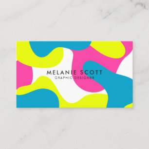 Carte De Visite Minimaliste rose audacieux moderne de motif