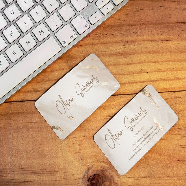 Carte De Visite Minimaliste rose Et Blanc (Créateur téléchargé)