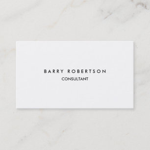 Carte De Visite Minimaliste simple blanc clair professionnel