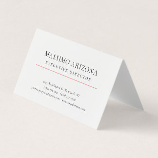 Carte De Visite Minimaliste simple noir blanc