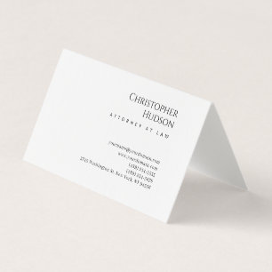 Carte De Visite Minimaliste Simple Plain Avocat