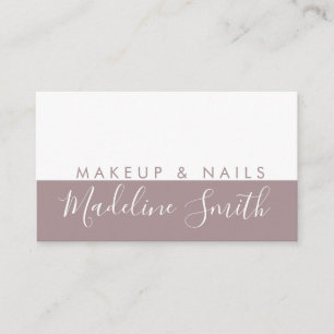 Carte De Visite Minimaliste Tendance Bloc Maquilleur Ongle